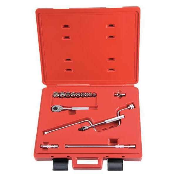 Proto 3/8" Drive Socket Set, Metric, 12pcs, Socket Set, Chrome, 8 mm to 19 mm, 6Pt - J52212