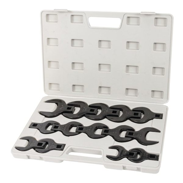 Titan 1/2" Drive Crowsfoot Wrench, Jumbo, SAE, 1/2"Dr, 14 pcs, SAE, 14 pcs, Open End - 17298