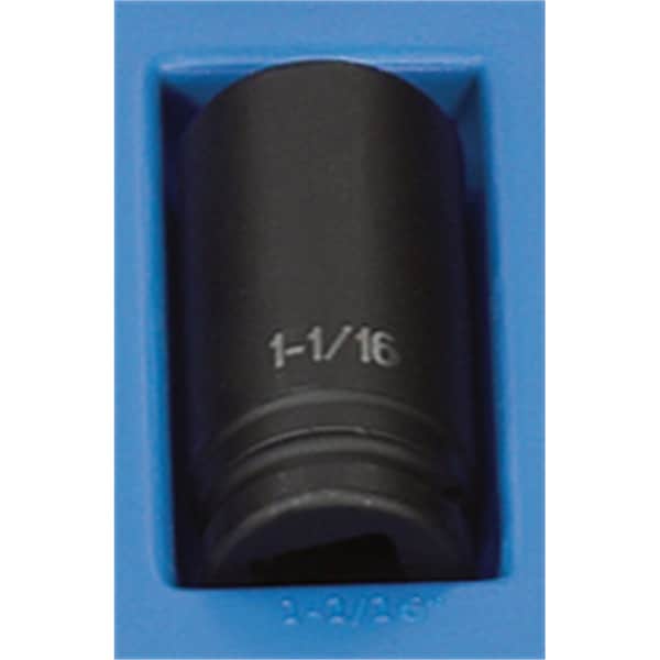 Grey Pneumatic 3/4" Drive, 1-1/16" Size, SAE, Socket, 6 Points, 1-1/16", 3/4"D, 6pt. D - 3034D