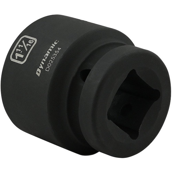 Dynamic 1" Drive Standard Socket, Black Phosphate, Tools 1-11/16" X 1" Drive, 6 Point Standard Length - D025354