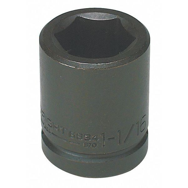 Wright Tool 3/4 in Drive Impact Socket Standard Socket, black oxide, Steel, 2 13/16 in - 68112
