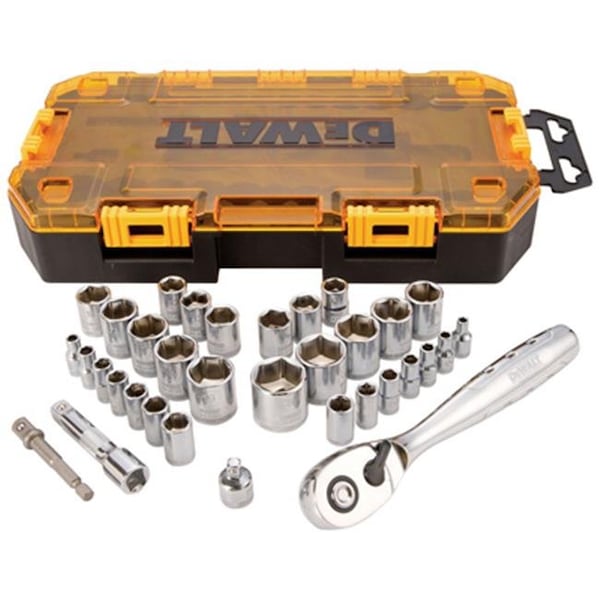 Stanley Stanley Consumer Tools DWMT73804 34 Piece Drive Socket Set; 0.25 & 0.38 in. - 202751