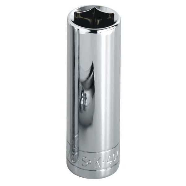 Sk Professional Tools 1/4 in Drive, 10mm Metric, Socket, 12 Points, Steel, Chrome, 10 mm - 44709