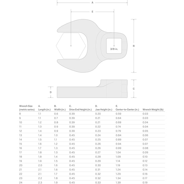Tekton 3/8 Inch Drive x 13 mm Crowfoot Wrench - WCF14113