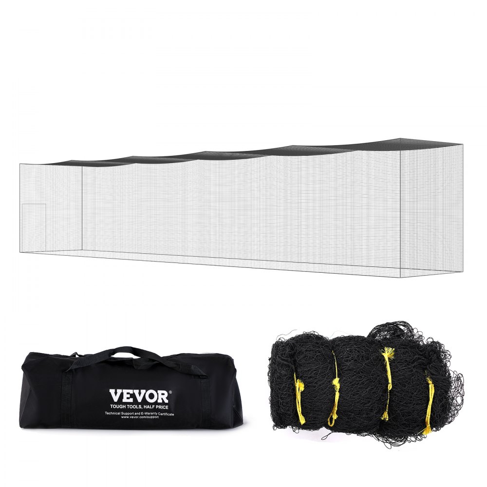 VEVOR Baseball Batting Netting, Professional Softball Baseball Batting Hitting Training Net, Practice Portable Pitching Cage Net with Door & Carry Bag, Heavy Duty Enclosed PE Netting, 70FT (NET ONLY) - ZYW70YC00000EYEXCV0