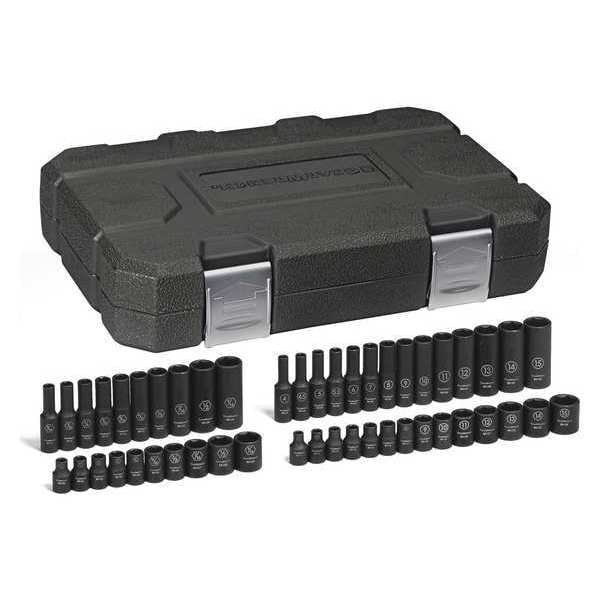Gearwrench 48 Piece 1/4" Drive 6 Point Standard & Deep Impact SAE/Metric Socket Set - 84902