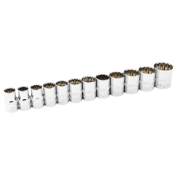 Ingersoll-Rand 12 Piece 1/2 Inch Drive Shallow Socket Set - Metric 12-Pt - 752051X