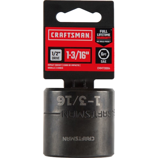 Craftsman Sockets, 1/2" Drive 1-3/16" SAE Impact S - CMMT13004