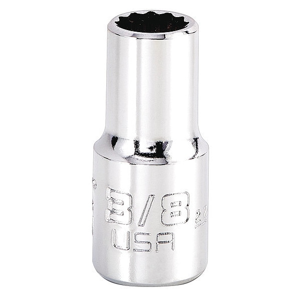 Proto 3/8 in Drive, 3/8" Triple Square SAE, Socket, 12 Points, Steel, Chrome, 3/8 in - J5212N