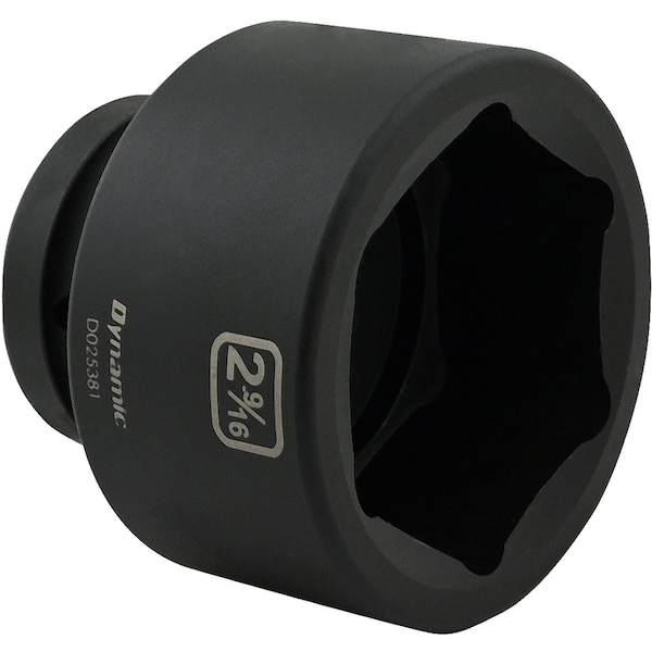 Dynamic 1" Drive Standard Socket, Black Phosphate, Tools 2-9/16" X 1" Drive, 6 Point Standard Length - D025381