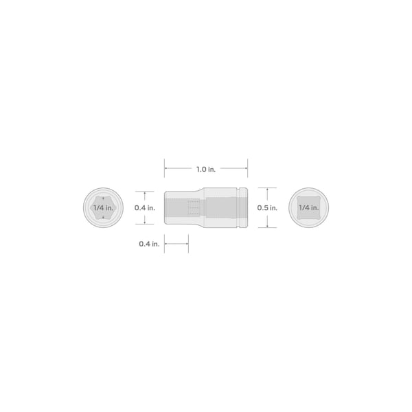 Tekton 1/4 Inch Drive x 1/4 Inch Magnetic Hex Bit Holder - SHA05402