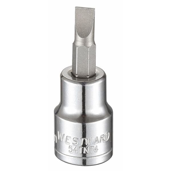 Westward 3/8 in Drive Slotted Socket Bit Metric 6 mm Tip, 1 3/4 in L - 54TN74