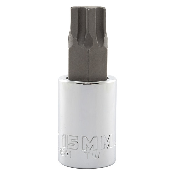 Proto 1/2 in Drive Hex Socket Bit SAE 15 mm Tip, 2 3/4 in L - J5441R-15M