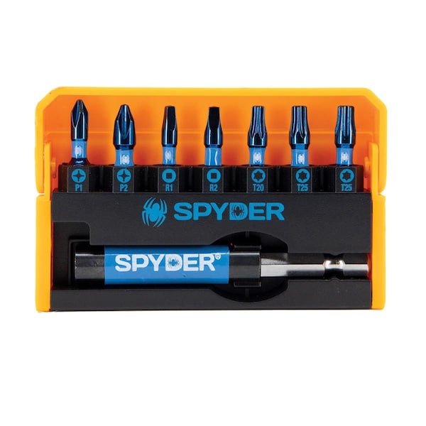 Spyder 8-Piece 1/4-in x 1-in Impact Bit Set - 19027