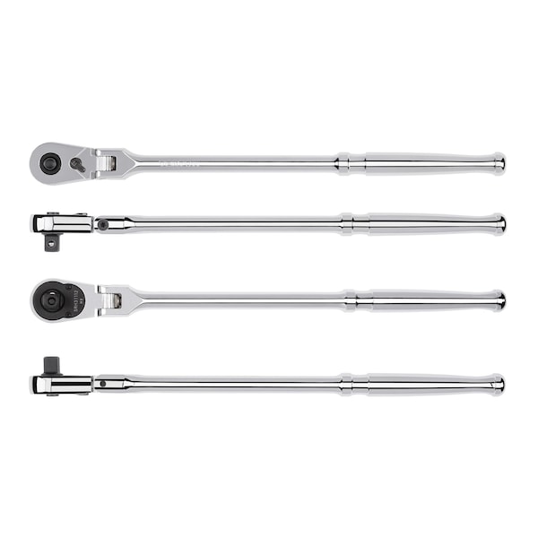 Tekton 3/8 Inch Drive x 12 Inch Flex Head Quick-Release Long Ratchet - SRH31112