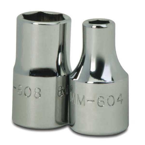 Williams 1/4" Drive, 5mm Metric Socket, 6 Points, 1/4" D, 6Pt, 5mm - MM-605