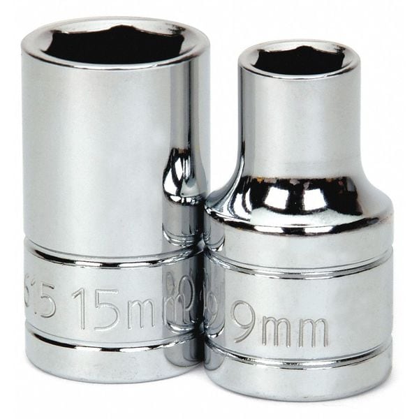 Williams 1/2" Drive, 28mm Metric Socket, 6 Points, Standard 1/2" D, 6Pt, 28mm - 32528