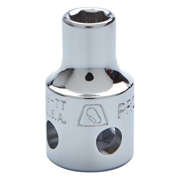 Proto 3/8 " Drive, 1" SAE, Socket, 12 Points, Steel, Chrome, 1 in - J5032-TT