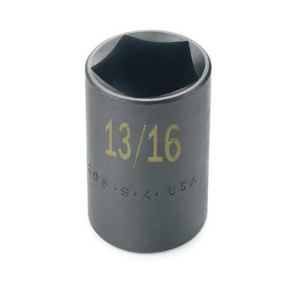 Sk Professional Tools 3/8 " Drive, 5/16" SAE Socket, 6 Points, Steel, Chrome, 5/16 in - 41211