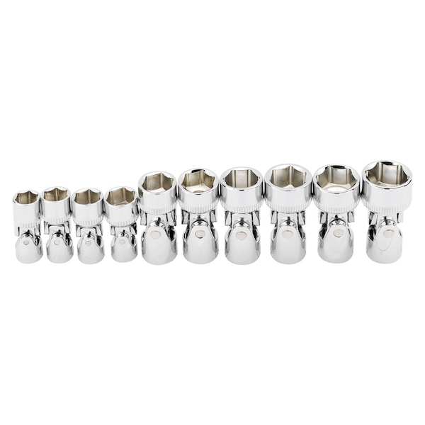 Ingersoll-Rand 10 Piece 6 Pt Metric Universal Joint Socket Set - 752035X