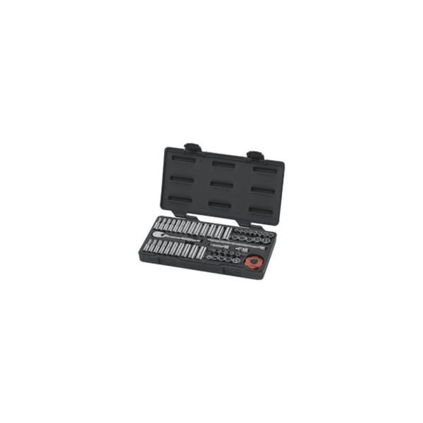 Gearwrench 1/4" Drive Mechanics Tool Set SAE/Metric 51 Pieces 3/16" to 9/16", 4mm to 15mm , Chorme - 80301