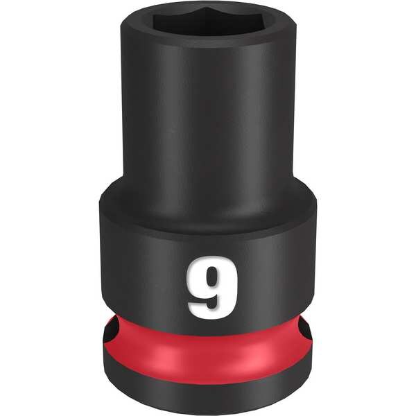 Milwaukee Tool 9mm SHOCKWAVE Impact Duty 3/8 in. Drive Standard 6 Point Impact Socket - 49-66-6133