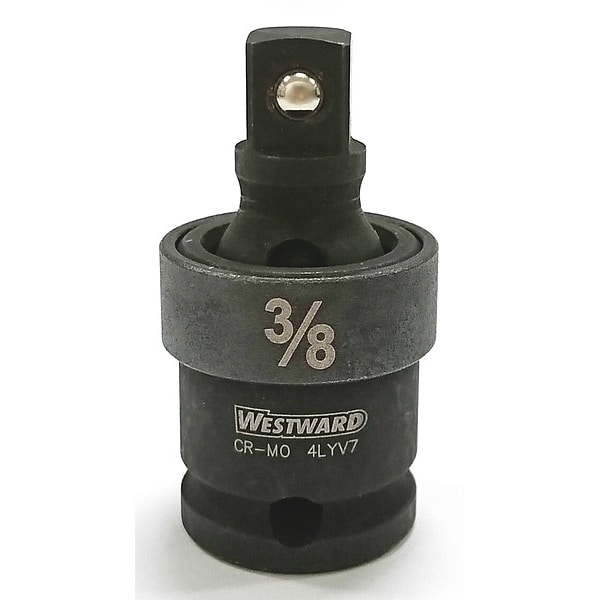 Westward 3/8 in Drive Universal Joint, SAE, Black Oxide, 2 1/2 in L - 4LYV7