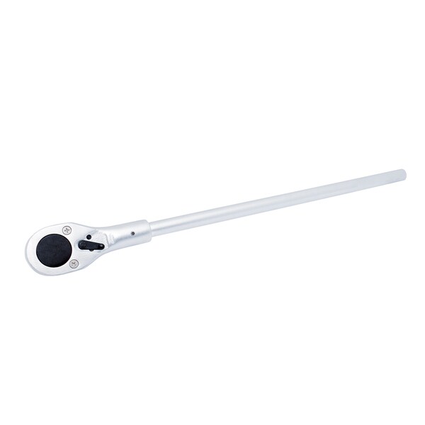 Urrea 1" Drive 24 Geared Teeth Pear Head Style Hand Ratchet, 26" L, Chrome Plated Finish - 5849