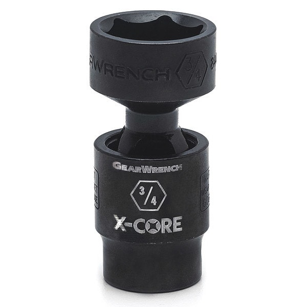 Gearwrench 3/8" Drive 6 Point Standard X-Core Pinless Impact Universal SAE Socket 9/16" - 84483