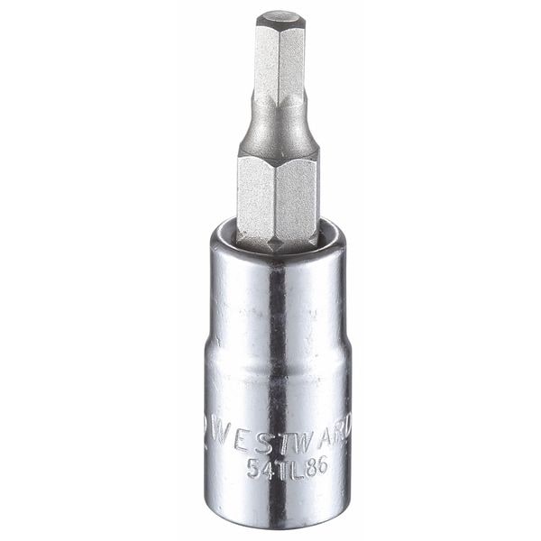 Westward 1/4 in Drive Hex Socket Bit SAE 5/32 in Tip, 1 1/2 in L - 54TL86