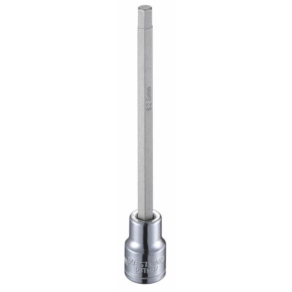 Westward 3/8 in Drive Hex Socket Bit Metric 6 mm Tip, 4 13/16 in L - 54TM37