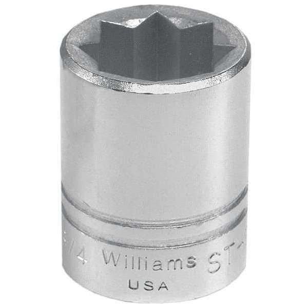 Williams 1/2" Drive, 11/16" SAE Socket, 8 Points, Standard 1/2"D, 8Pt, 11/16 - ST-822
