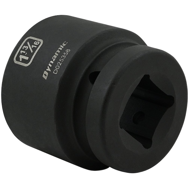 Dynamic 1" Drive Standard Socket, Black Phosphate, Tools 1-13/16" X 1" Drive, 6 Point Standard Length - D025358