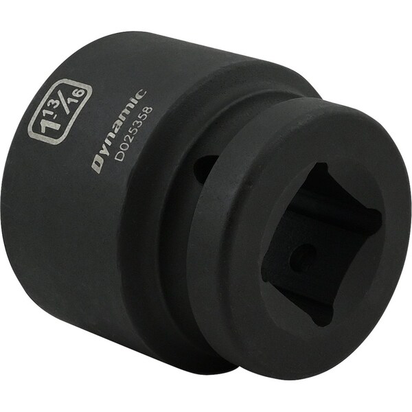 Dynamic 1" Drive Standard Socket, Black Phosphate, Tools 1-13/16" X 1" Drive, 6 Point Standard Length - D025358