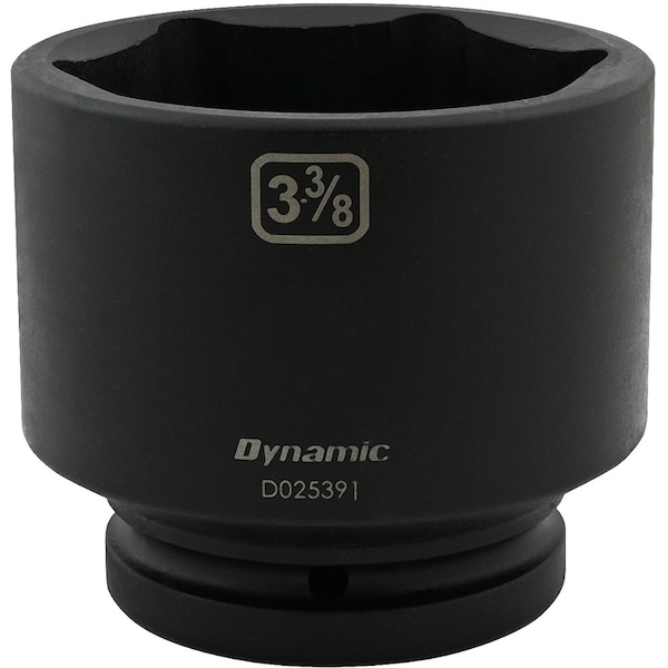 Dynamic 1" Drive Standard Socket, Black Phosphate, Tools 3-3/8" X 1" Drive, 6 Point Standard Length - D025391