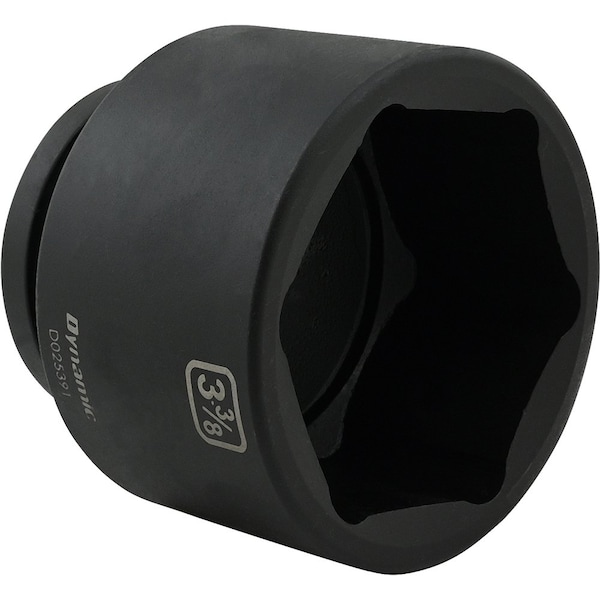Dynamic 1" Drive Standard Socket, Black Phosphate, Tools 3-3/8" X 1" Drive, 6 Point Standard Length - D025391