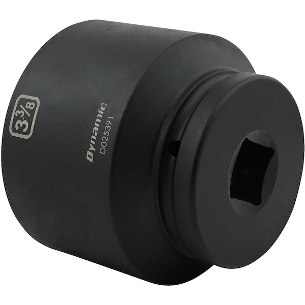Dynamic 1" Drive Standard Socket, Black Phosphate, Tools 3-3/8" X 1" Drive, 6 Point Standard Length - D025391