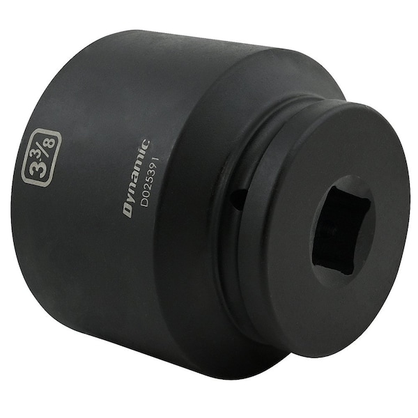 Dynamic 1" Drive Standard Socket, Black Phosphate, Tools 3-3/8" X 1" Drive, 6 Point Standard Length - D025391