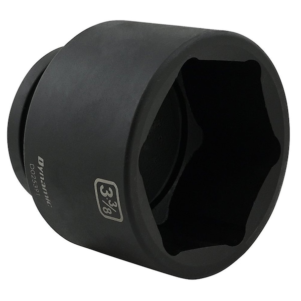 Dynamic 1" Drive Standard Socket, Black Phosphate, Tools 3-3/8" X 1" Drive, 6 Point Standard Length - D025391