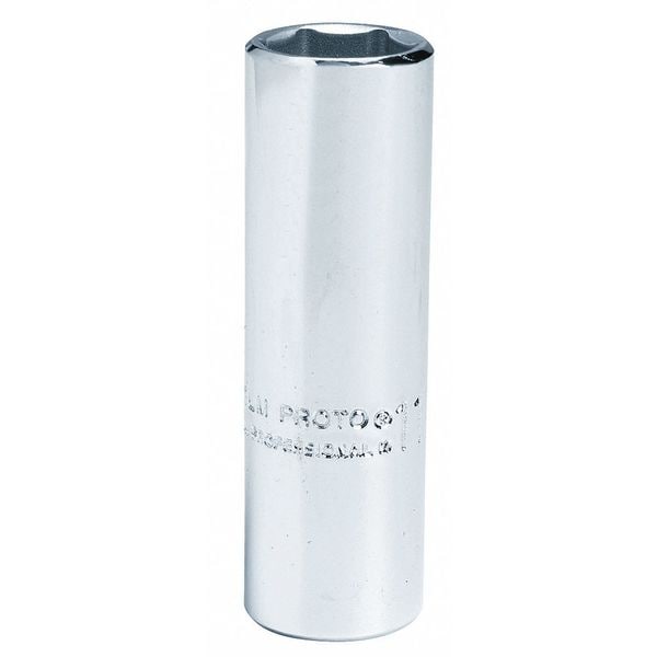 Proto 1/4 in Drive, 8mm Hex Metric, Socket, 6 Points, Steel, Chrome, 8 mm - J4708LM
