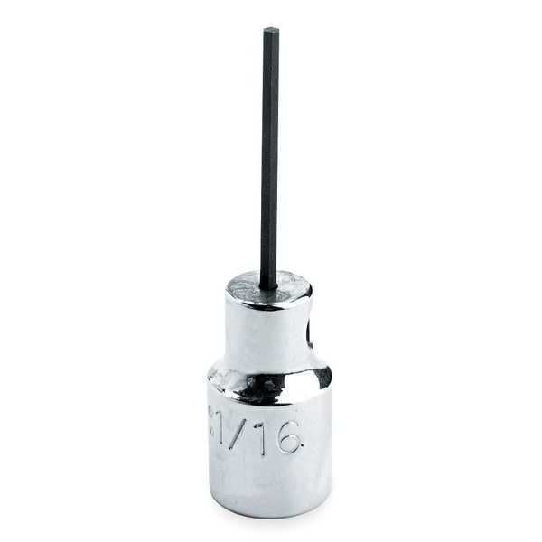 Proto 1/4 in Drive Hex Socket Bit Metric 6 mm Tip, 1 7/8 in L - J4770-6M