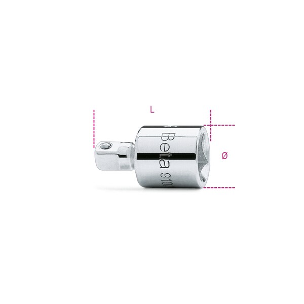 Beta 910/15 Adapter, 3/8 in Female and 1/4 in Male Drives - 009100810