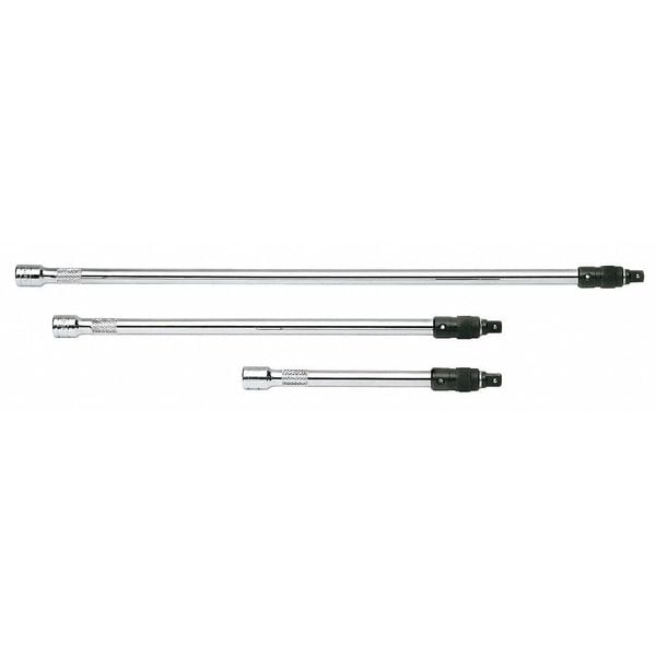 Sk Professional Tools Locking Extension Set 3/8" Dr, 7 1/2 in, 13 1/2 in, 19 1/2 in L, 3 Pieces, Chrome - 4516