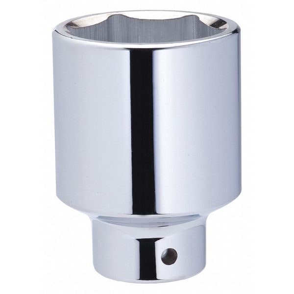 Westward WESTWARD 3/4 in Drive, 2" SAE, Socket, 6 Points, Steel, Chrome, 2 in - 10E314