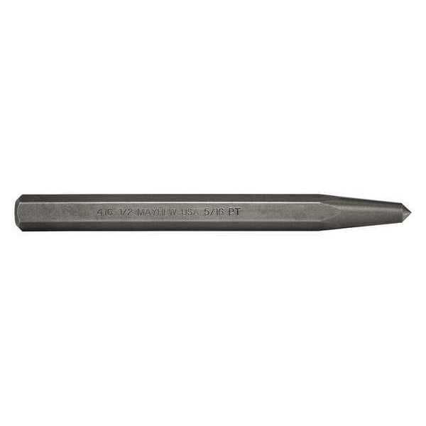 Mayhew Select Center Punch, 6 in. L, Steel, Shot Blast - 74003