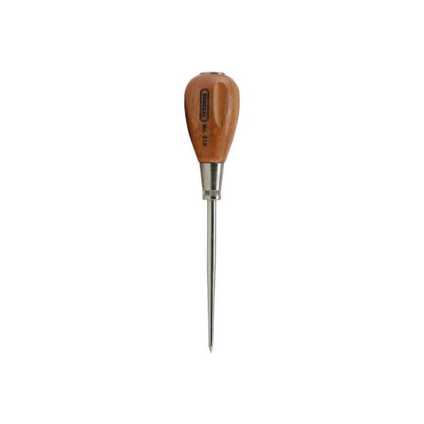 General Tools & Instruments Co. General Tools Scratch Awl, Brown Fluted Hardwood Handle, Allow Steel Blade - 818