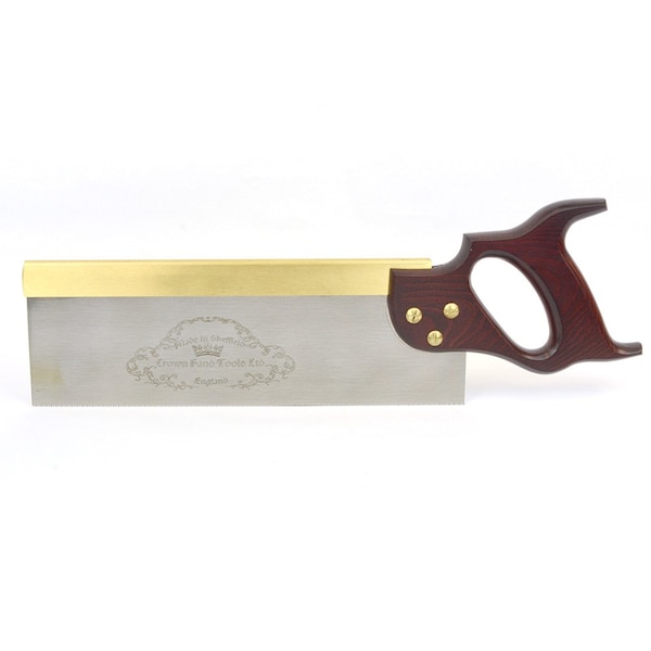 Crown Tools 12 Inch 305mm Tenon Saw Brass Back, 13 TPI - Full Handle - 20202