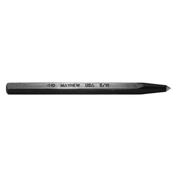 Mayhew Pro Prick Punch, 4-1/2in L, 3/16in Tip, Steel - 23001