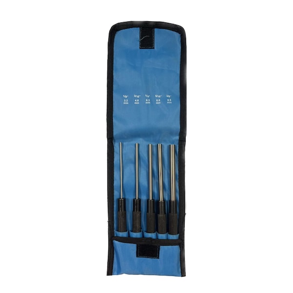 Pro-Series 5 Piece Extra Long Drive Pin Punch Set USA Made - 8600-4104