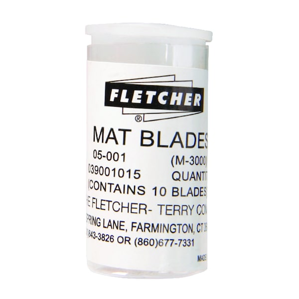Fletcher-Terry Fletcher-Terry Mat Cutting Steel Single Edge Replacement Blade .5 in. L 10 pc - 05-001